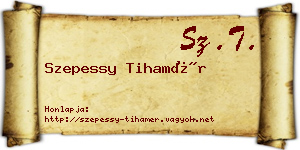 Szepessy Tihamér névjegykártya